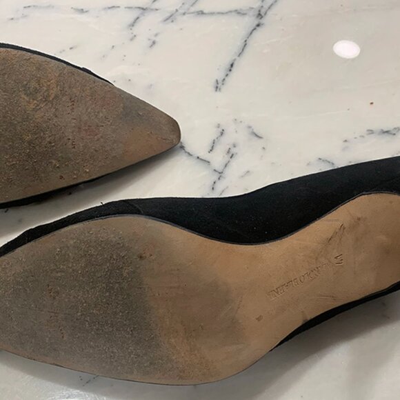 Vintage Manolo Blahnik Black Suede Heels - Picture 9 of 14